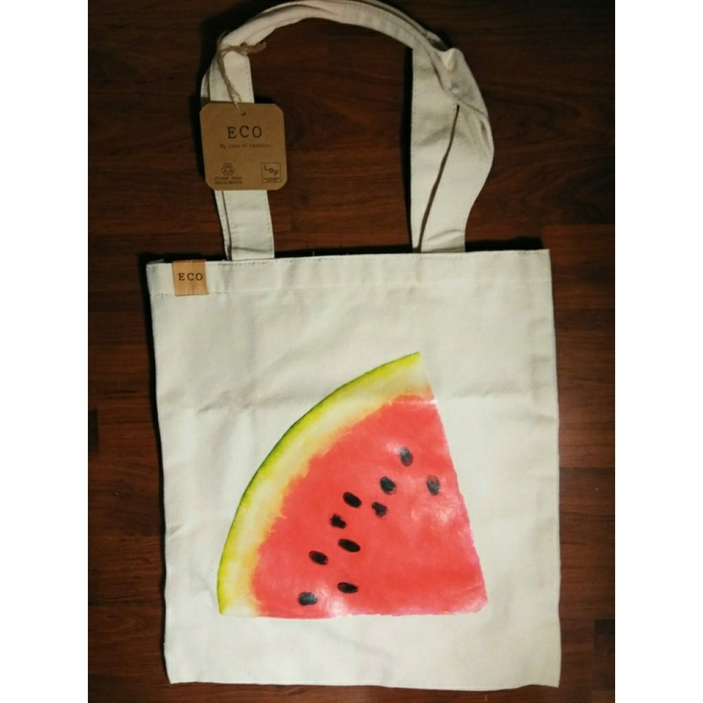 Eco Friendly 🍉Watermelon Canvas Tote Shoulder Bag